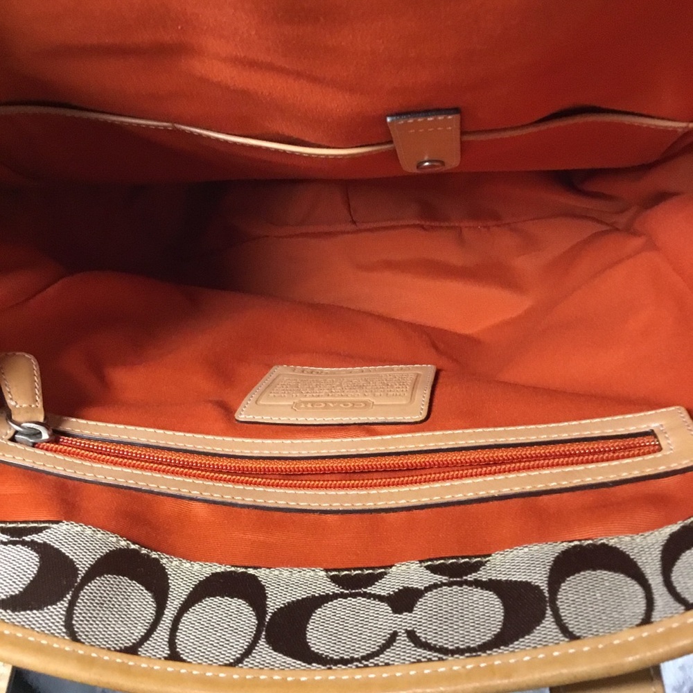 Coach Signature Canvas Tote in Tan and Brown - Picture 9 of 15